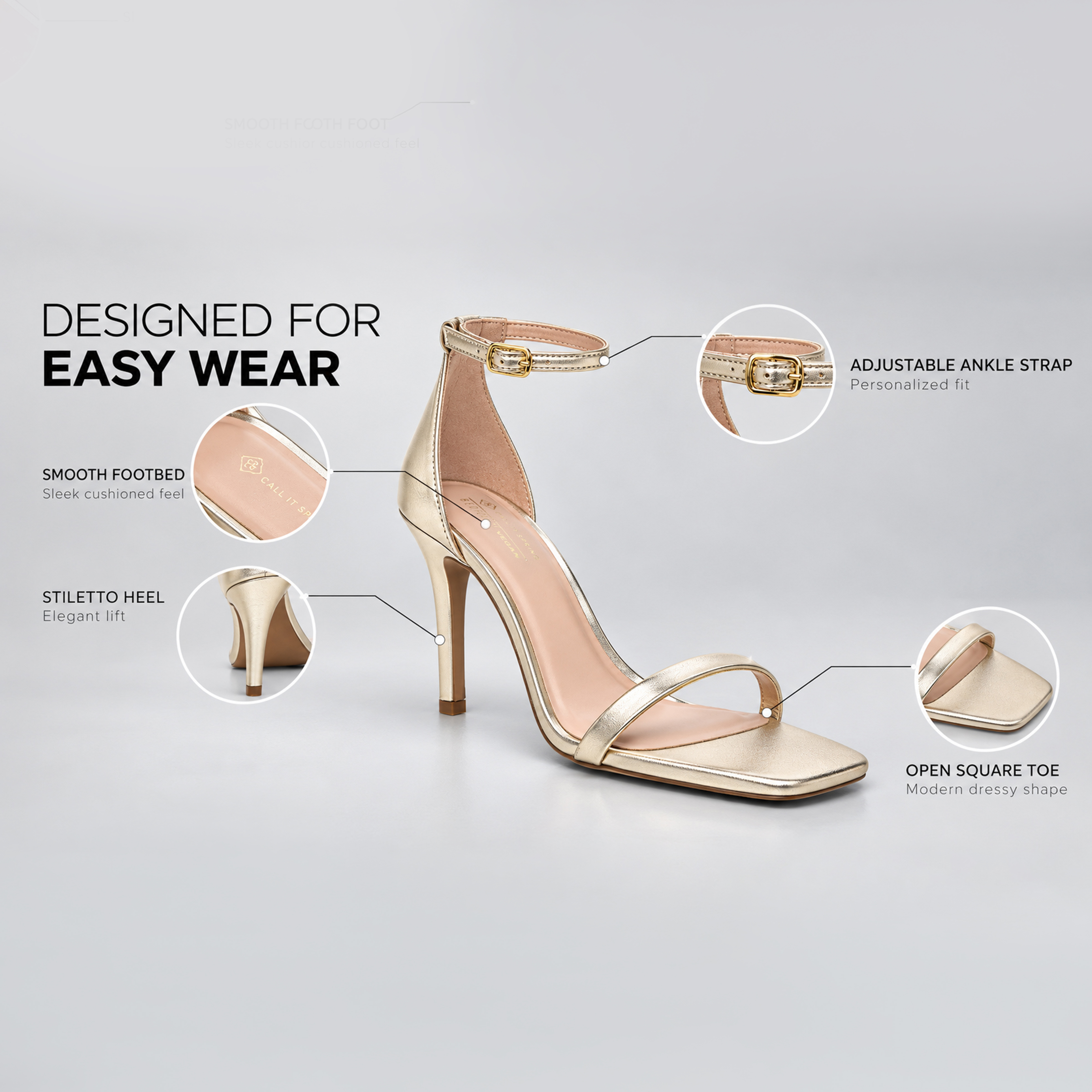 LEYYLA  GOLD Women Heels image number 4